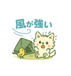 しろいぬとキャンプ（個別スタンプ：10）