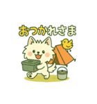 しろいぬとキャンプ（個別スタンプ：21）