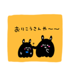 哀愁らびっと【黄】（個別スタンプ：5）