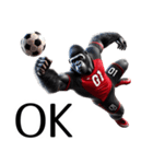 ゴリラ×サッカー！リアル3Dごりら第四弾！（個別スタンプ：4）