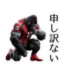 ゴリラ×サッカー！リアル3Dごりら第四弾！（個別スタンプ：8）
