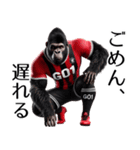 ゴリラ×サッカー！リアル3Dごりら第四弾！（個別スタンプ：19）