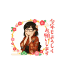 【動く】恥ずかしがり屋な綾乃さん（個別スタンプ：7）