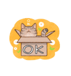 猫と花の穏やかスタンプ（個別スタンプ：21）