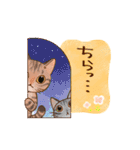 猫と花の穏やかスタンプ（個別スタンプ：38）