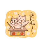 猫と花の穏やかスタンプ（個別スタンプ：40）