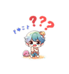 海の妖精たちののんびりゆったりメッセージ（個別スタンプ：10）