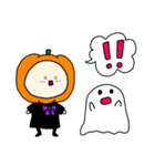 ハロウィンかぼちゃコスプレのベビー（個別スタンプ：2）