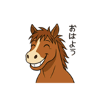 動物の日常会話02・馬・2026年干支（個別スタンプ：1）