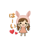 ピンクうさぎ娘の日常＆推し活スタンプ（個別スタンプ：3）