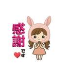 ピンクうさぎ娘の日常＆推し活スタンプ（個別スタンプ：15）