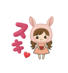 ピンクうさぎ娘の日常＆推し活スタンプ（個別スタンプ：16）