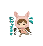 ピンクうさぎ娘の日常＆推し活スタンプ（個別スタンプ：40）