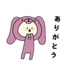 うさぎキグルミのベビー（ピンク）（個別スタンプ：21）