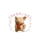 キュートなブタさん リアル4（個別スタンプ：1）