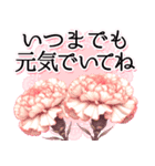花びらが舞う！母の日美しいカーネーション（個別スタンプ：3）