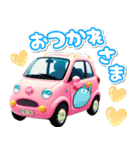 レトロ可愛い車♡毎日あいさつ（個別スタンプ：3）