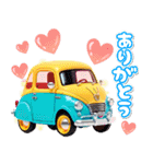 レトロ可愛い車♡毎日あいさつ（個別スタンプ：8）