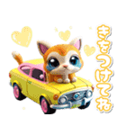 レトロ可愛い車♡毎日あいさつ（個別スタンプ：11）