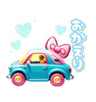 レトロ可愛い車♡毎日あいさつ（個別スタンプ：14）