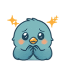 【改訂板】幸せの青い鳥ことりっぴⅡ（個別スタンプ：3）