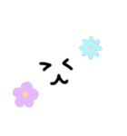 もこもこうさぎLINEスタンプフラワー（個別スタンプ：1）