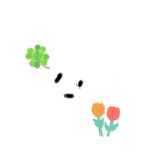 もこもこうさぎLINEスタンプフラワー（個別スタンプ：2）