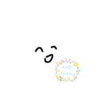 もこもこうさぎLINEスタンプフラワー（個別スタンプ：5）