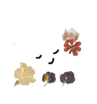 もこもこうさぎLINEスタンプフラワー（個別スタンプ：12）