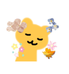 もこもこうさぎLINEスタンプフラワー（個別スタンプ：13）