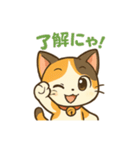 元気いっぱい♪三毛猫ミケたん（個別スタンプ：7）