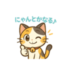 元気いっぱい♪三毛猫ミケたん（個別スタンプ：9）