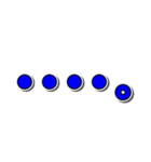 開運ナンバー6 青色（個別スタンプ：36）
