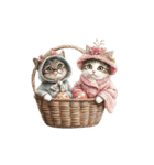 ビンテージ水彩画のねこ(文字なし)BIG（個別スタンプ：23）