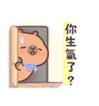 恋人カピバラの可愛い対話とふれあい（個別スタンプ：17）
