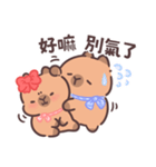 恋人カピバラの可愛い対話とふれあい（個別スタンプ：27）