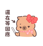 恋人カピバラの可愛い対話とふれあい（個別スタンプ：37）