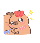 恋人カピバラの可愛い対話とふれあい（個別スタンプ：39）