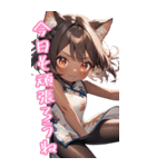 ゆるふわ猫ガールちゃん チャイナVer BIG（個別スタンプ：3）