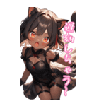 ゆるふわ猫ガールちゃん チャイナVer BIG（個別スタンプ：7）