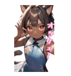 ゆるふわ猫ガールちゃん チャイナVer BIG（個別スタンプ：15）
