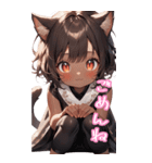 ゆるふわ猫ガールちゃん チャイナVer BIG（個別スタンプ：22）