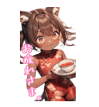 ゆるふわ猫ガールちゃん チャイナVer BIG（個別スタンプ：23）
