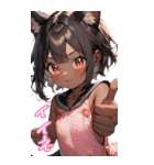 ゆるふわ猫ガールちゃん チャイナVer BIG（個別スタンプ：33）
