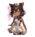ゆるふわ猫ガールちゃん チャイナVer BIG（個別スタンプ：34）