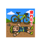 緑のロードバイクのオッサンスタンプ（個別スタンプ：13）