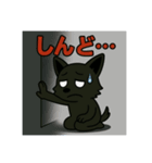 くろイッヌはネガキャン中（個別スタンプ：19）