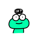 かえるの心の声スタンプ(黒)（個別スタンプ：6）