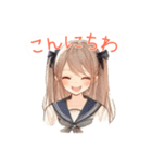 日常スタンプ(水彩画風girl）（個別スタンプ：13）