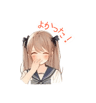 日常スタンプ(水彩画風girl）（個別スタンプ：16）